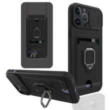 Nevarium iPhone 13 Pro Zuma Kartvizitli Yüzüklü İpli Silikon Kılıf