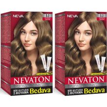 Nevaton 8.0 Açık Kumral Kalıcı 2 Kutu Krem Saç Boyası