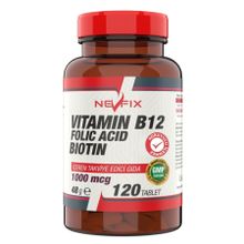 Nevfix Vitamin B12 Folic Acid Biotin 1000 mcg 120 Tablet