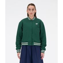 New Balance WJ41509-NWG-335 Yeşil Sportswears Greatest Hits Interlock Jacket Hits Varsity Jacket Kadın Ceket