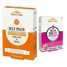 New Life B12 Plus 60 Tablet + Mena K2+D3 60 Kapsül
