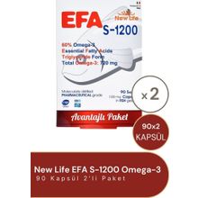 New Life Efa S-1200 Omega-3 2x90 Kapsül Balık Yağı