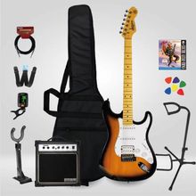 New Orleans NHS9720 Set 4 Stratocaster HSS Sunburst Elektro Gitar Seti