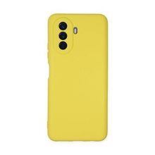 Newface Huawei Nova Y70 Nano İçi Kadife Silikon Sarı Cep Telefonu Kılıfı