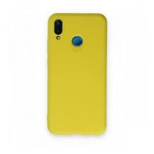 Newface Huawei P20 Lite Nano İçi Kadife Silikon Sarı Cep Telefonu Kılıfı
