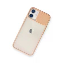 Newface iPhone 11 Palm Buzlu Kamera Sürgülü Silikon Pembe Cep Telefonu Kılıfı
