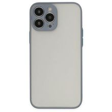 Newface iPhone 13 Pro Max Montreal Silikon Kapak Gri Cep Telefonu Kılıfı