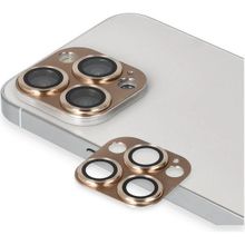 Newface iPhone 13 Pro Max Pers Alüminyum Gold Kamera Lens