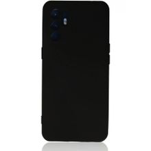 Newface Oppo Reno 6 Nano İçi Kadife Silikon Siyah Cep Telefonu Kılıfı