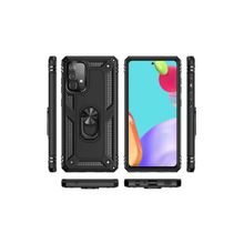 Newface Samsung Galaxy A33 5G Sofya Yüzüklü Silikon Kapak Siyah Cep Telefonu Kılıfı
