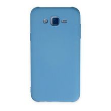 Newface Samsung Galaxy J7 Nano İçi Kadife Silikon Mavi Cep Telefonu Kılıfı