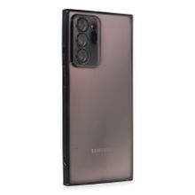 Newface Samsung Galaxy Note 20 Ultra Razer Lensli Silikon Siyah Cep Telefonu Kılıfı