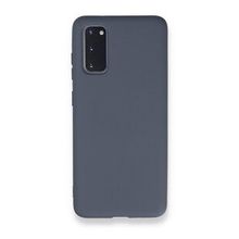 Newface Samsung Galaxy S20 Nano İçi Kadife Silikon Gri Cep Telefonu Kılıfı