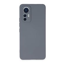 Newface Xiaomi Mi 12 Lite Nano İçi Kadife Silikon Gri Cep Telefonu Kılıfı