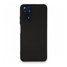 Newface Xiaomi Redmi Note 11 Nano İçi Kadife Silikon Siyah Cep Telefonu Kılıfı