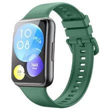 Nezih Case Huawei Watch Fit 2 Uyumlu Spor Jel Silikon Haki Kordon