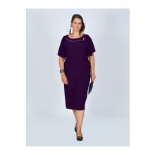 Nidya Moda 4026M Mürdüm Büyük Beden Kadın Abiye Elbise