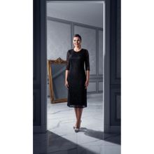 Nidya Moda 4036YS Siyah Dantel Kadın Elbise