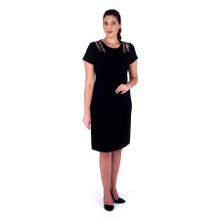 Nidya Moda 4107 Taş Işli Siyah Kadın Elbise