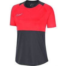 Nike BV6910-066 Gri Kırmızı Dry-Fit Academy Kadın T-Shirt