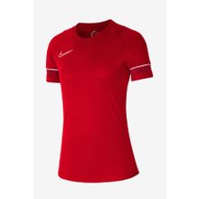 Nike CV2627-657 W Nk Df Acd21 Top Ss Kadın Kırmızı Futbol Tişört