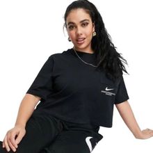 Nike DN4851-010 Sportswear Swoosh Siyah Kadın T-shirt