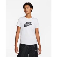 Nike DX7906-100 W NSW TEE ESSNTL ICN FTR Bisiklet Yaka Düz Beyaz Kadın T-Shirt