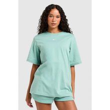 Nike Sportswear Organic Cotton Loose Fit T-Shirt Kadın Nakış Swooslu Bol Kesim Tişört