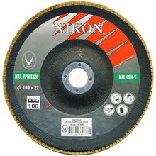 Nikon Alüminyum Oksit 180 mm 60 Kum Metal Flap Zımpara Diski