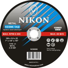 Nikon N38005 180x3x22mm Bombeli Metal Kesme Taşı