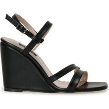 Nine West MOEX 3FX Siyah Kadın Dolgu Topuk Sandalet