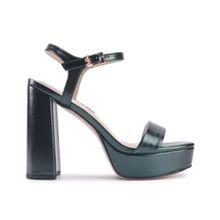 Nine West Moma2 3PR Yeşil Topuklu Kadın Sandalet
