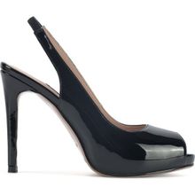 Nine West Tunba 2pr Kadın Dolgu Topuk Ayakkabı Siyah Renk Yüksek Topuk Deri Malzeme ile