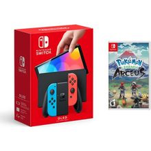 Nintendo Switch OLED Kırmızı Mavi Oyun Konsolu + Pokemon Legends Arceus Oyun