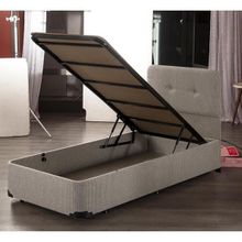 Niron 90x200 CM Tek Kişilik Sandıklı Klasik Kumaş Baza