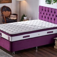 Niron Yatak Violet 120x200 cm Tek Kişilik Sandıklı Mor Kumaş Baza Ve Başlığı