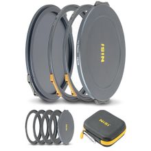 NiSi - JetMag Pro 82MAG Siyah Sis Kiti, Pro Mist 1/4 ve 1/8 Filtreli Manyetik Lens Filtre Kiti, Su Geçirmez Nano Kaplamalı, Adaptörlü (67mm/72mm/77mm/82mm), Koruma Kapakları ve 7 Cepli Caddy Kılıfı