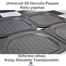 Nissan Qashqai Uyumlu 3D Universal Havuzlu Paspas