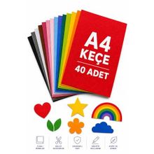 Nistabolje 40 Adet Karışık Renk A4 20x30 cm Keçe