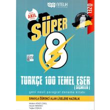 Nitelik Yayınları 8. Sınıf Süper Türkçe 100 Temel Eser Yeni Nesil Paragraf Deneme Kitabı