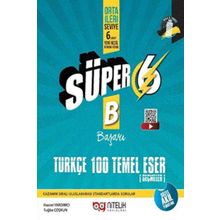 Nitelik Yayınları - Süper 6. Sınıf Türkçe 100 Temel Eser Yeni Nesil Soru Kitabı