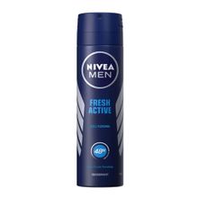 Nivea 150 ml Fresh Active Hızlı Kuruma Uzun Süren Ferahlık Pudrasız Erkek Sprey Deodorant