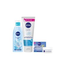 Nivea 200 ml Canlandırıcı Tonik + 225 ml Canlandırıcı Yüz Temizleme Jeli + Aqua Sensation 50 ml Yüz Bakım Kremi