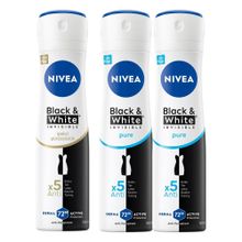 Nivea Black White Invisible 150 ml Black White Invisible Pure 2x150 ml Kadın Sprey Deodorant