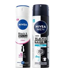 Nivea Black & White Invisible Fresh Antiperspirant Ter Önleyici Leke Yapmayan Deodorant Seti