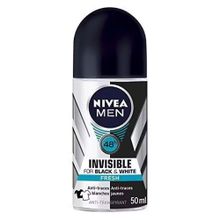 Nivea Black & White Invisible Fresh Antiperspirant Ter Önleyici Leke Yapmayan Erkek Roll-On Deodorant 50 ml
