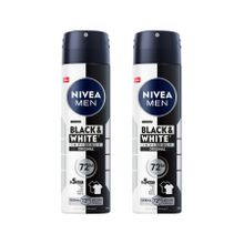 Nivea Black & White Invisible Güçlü Etki 2x150 ml Erkek Sprey Deodorant
