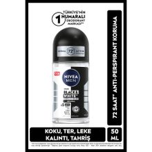 Nivea Black White Invisible Original 50 ml 72 Saat Anti-Perspirant Koruma Erkek Deodorant Roll-On