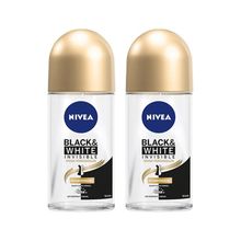 Nivea Black&White Invisible İpeksi Pürüzsüzlük 2x50 ml Kadın Roll-On Deodorant
