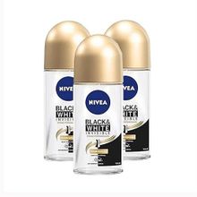 Nivea Black&White Invisible İpeksi Pürüzsüzlük 3x50 ml Kadın Roll-On Deodorant